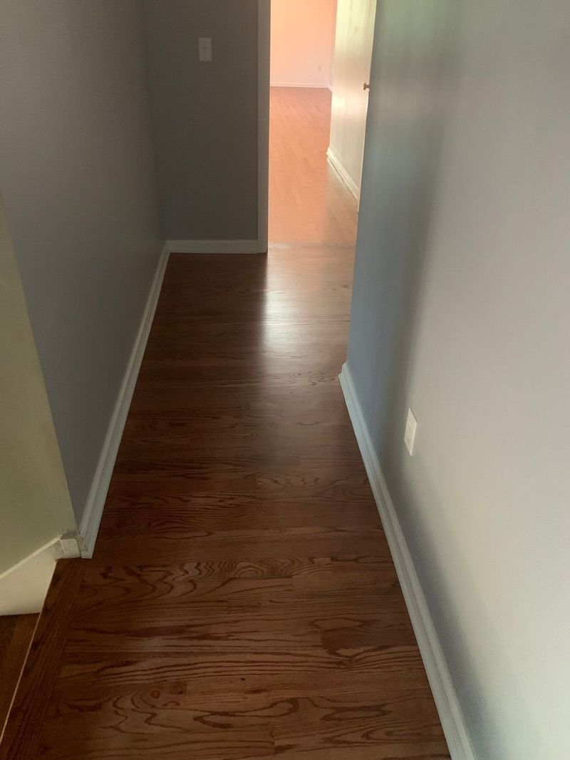 Refinished oak hallway
