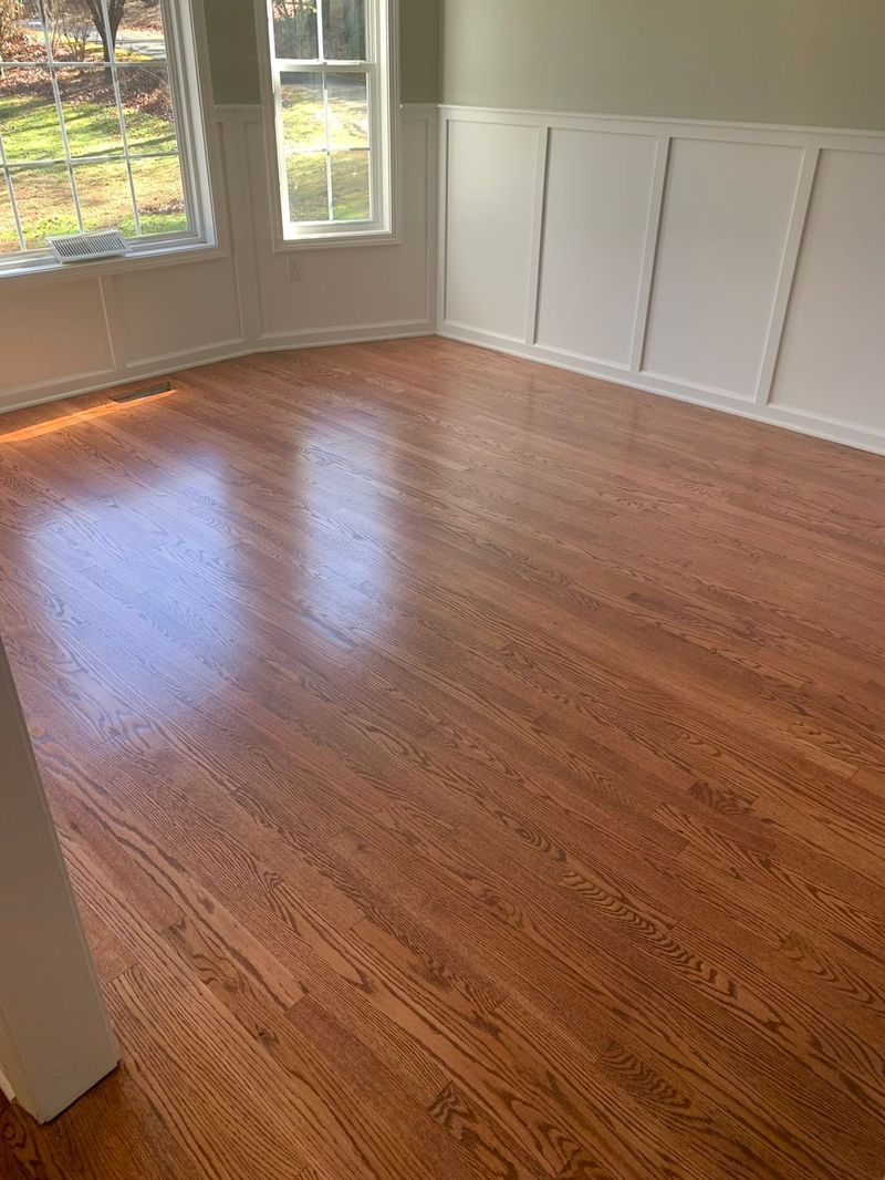 New hardwood floor in a bedroom