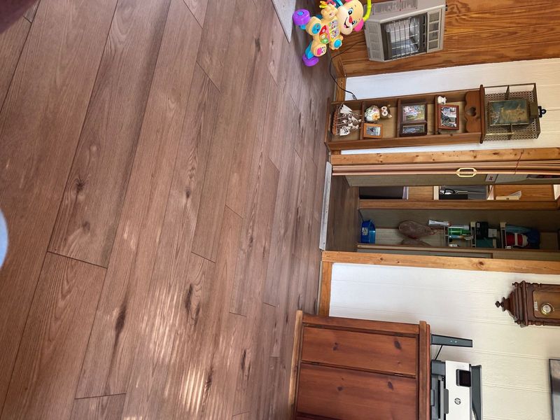 Luxury vinyl plank in a living area