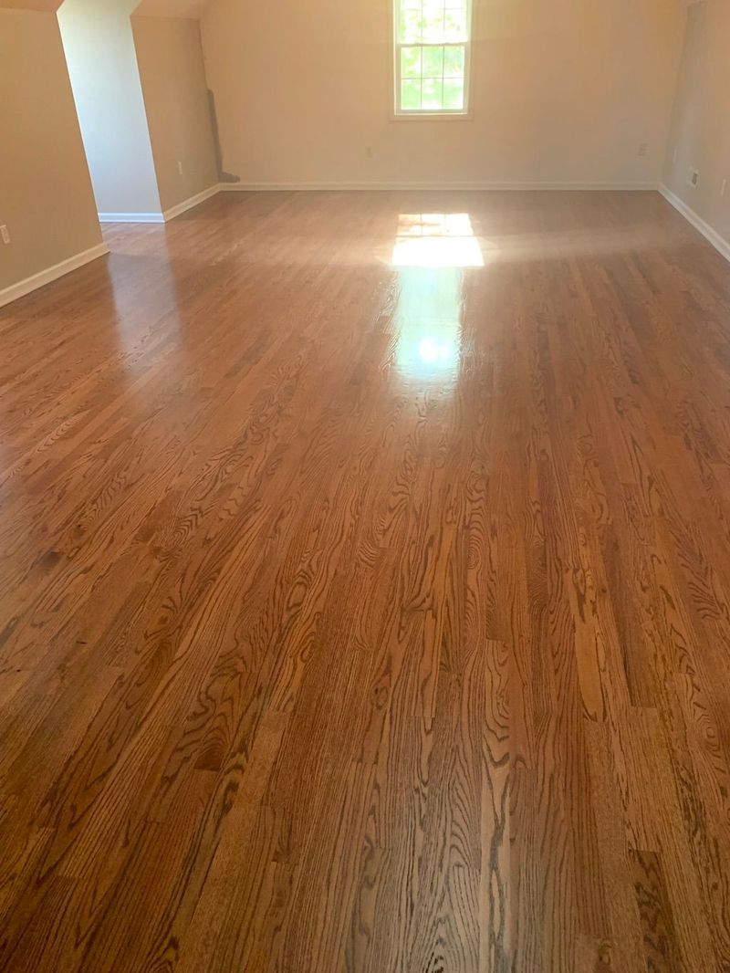 Red oak refinished in satin