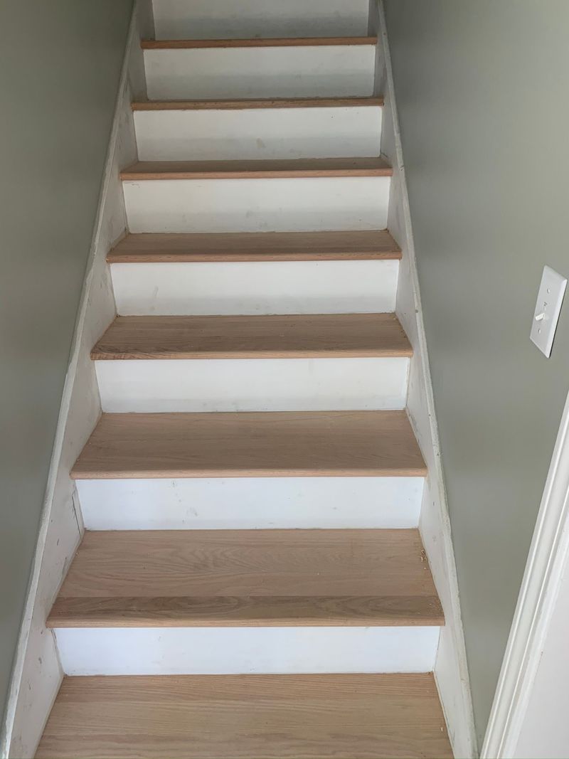 Oak treads with white risers